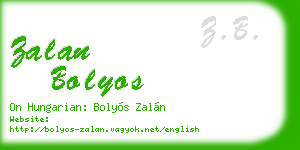 zalan bolyos business card