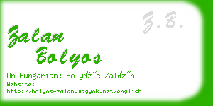 zalan bolyos business card